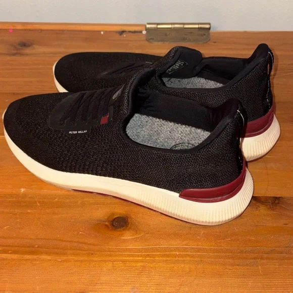 Peter Millar Black and Red Men's Hyperlight Apollo Sneakers size 10.5 - Picture 4 of 11